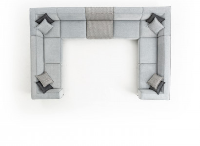 Ecksofa U Form Wohnzimmer Modern Design Big Grau Sofa Couch Neu